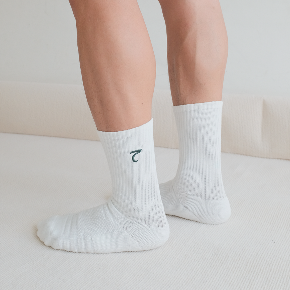 Sporty Cotton Anti-Slip Crew Socks - SS02