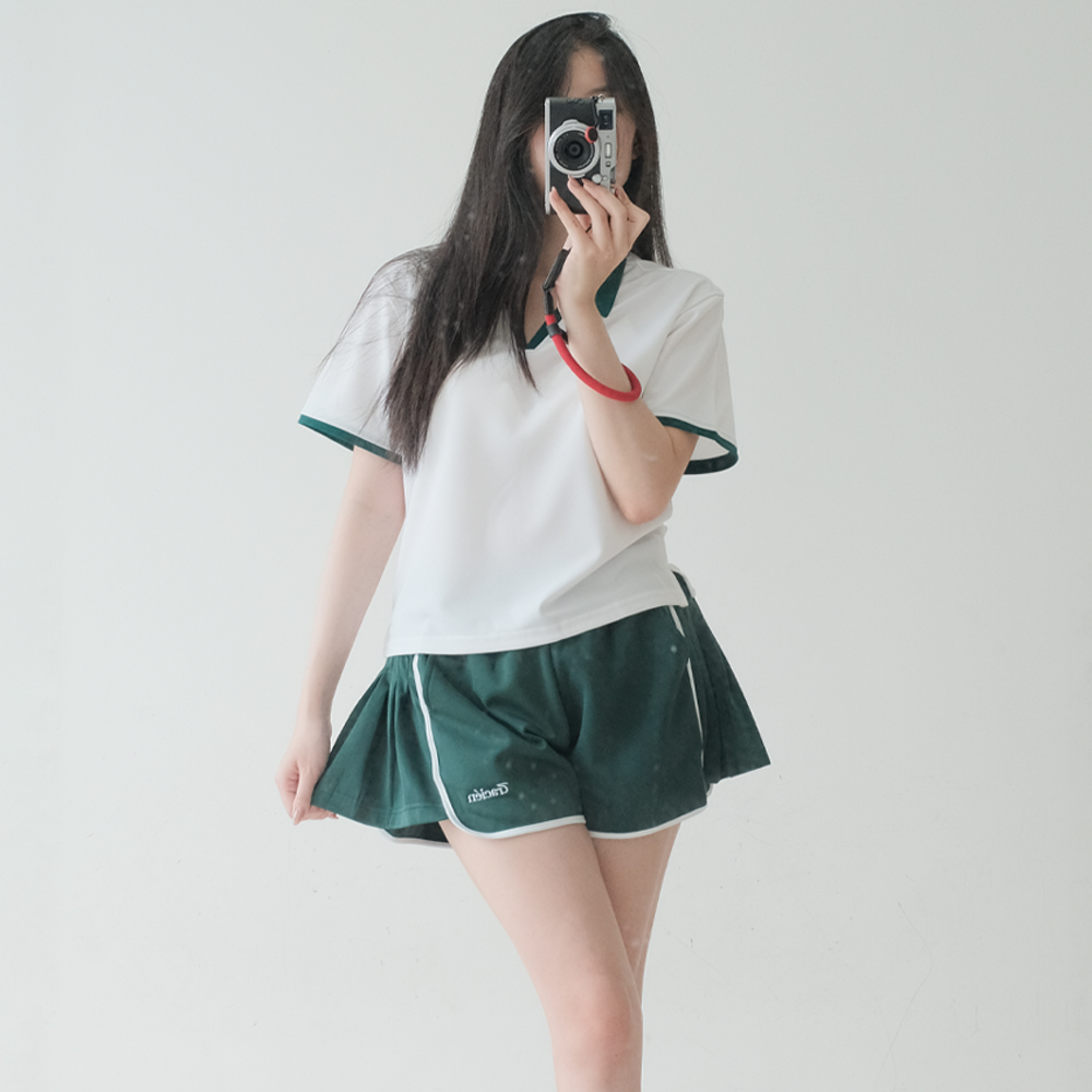 Pleated A-Line Sports Skort - Skort 01