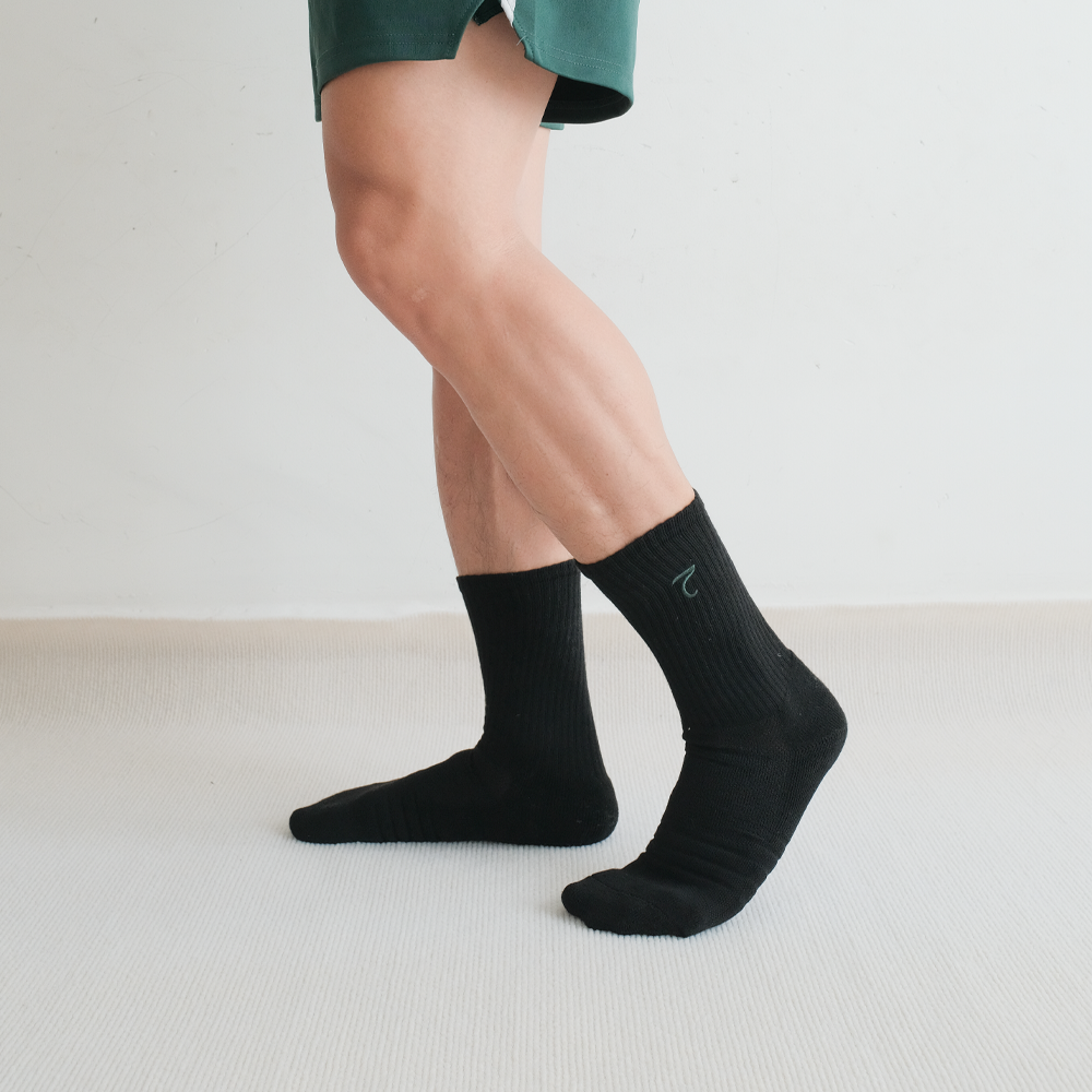 Sporty Cotton Anti-Slip Crew Socks - SS02